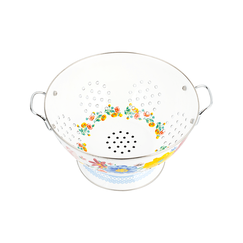 Vintage smaltovaný ovocný koš