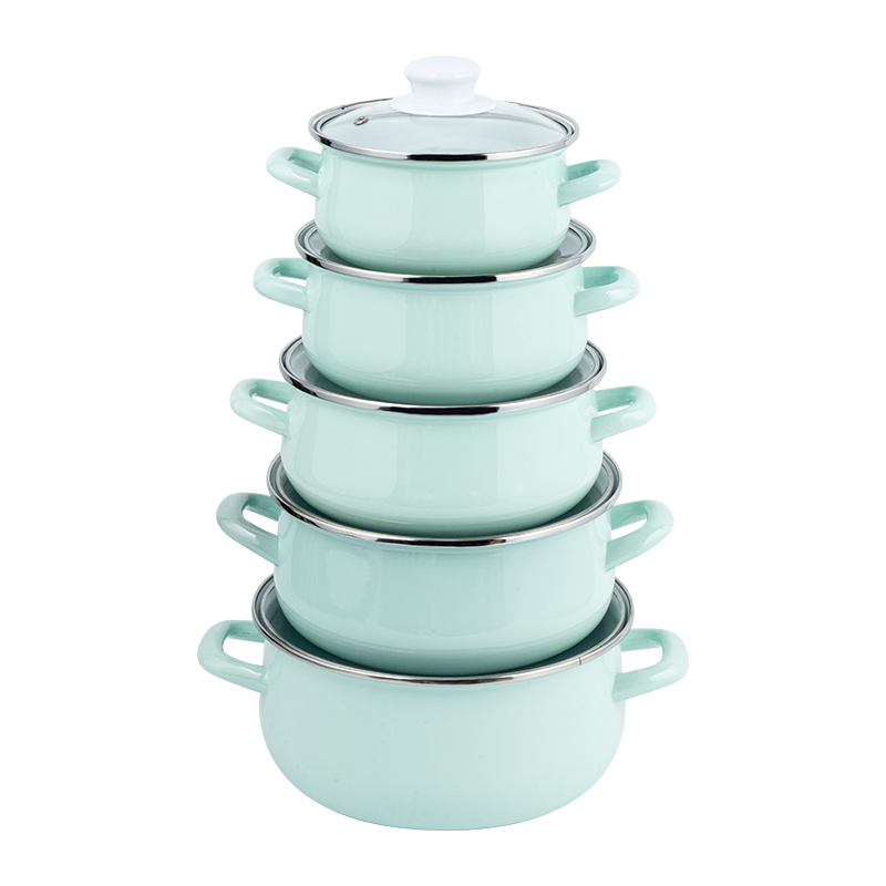 673D-5 Color Printed Emaimel Stockpot