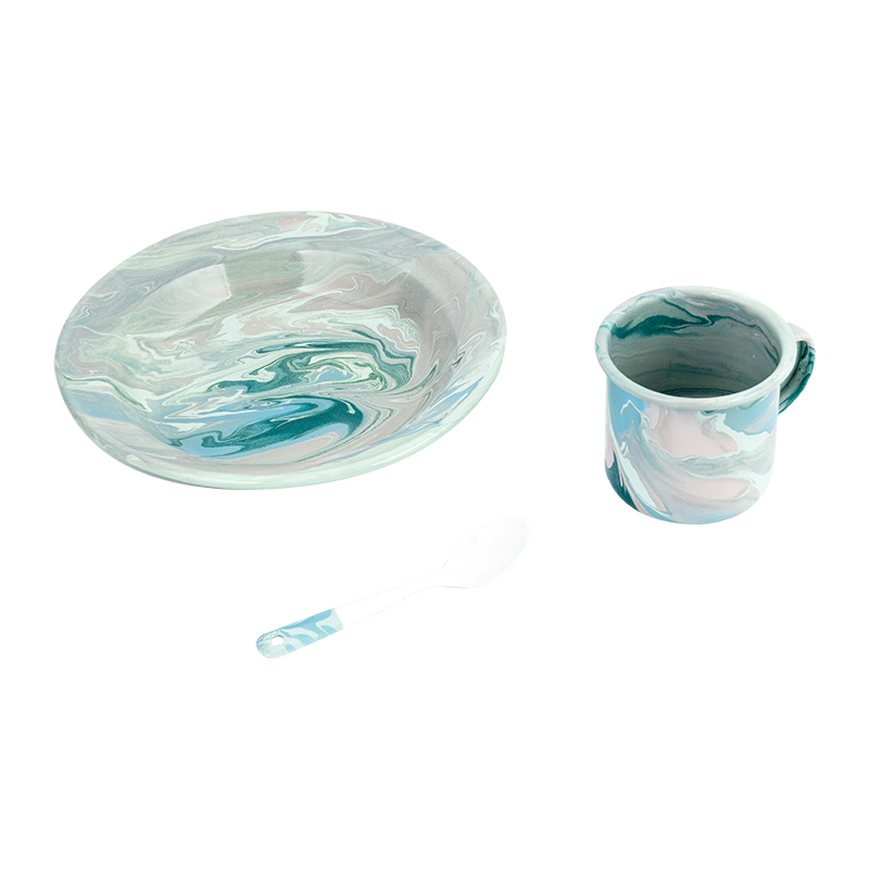 Evropská sada čajové konvice smaltovaný