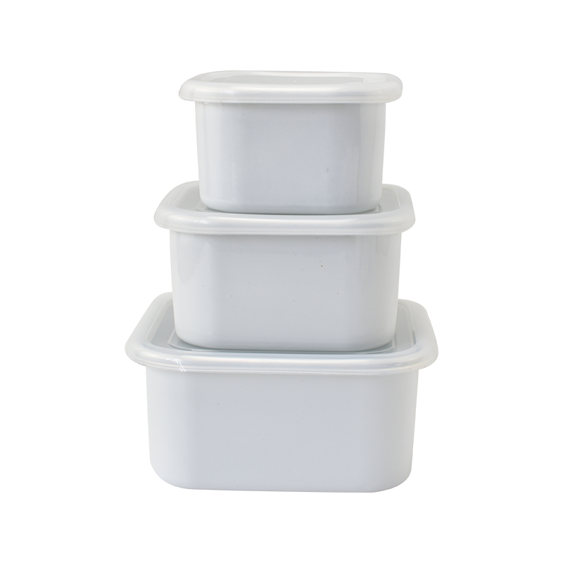 Smaltová čtvercová ledová mísa